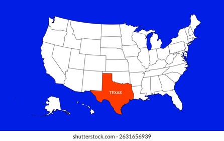 texas maps illustration vector USA