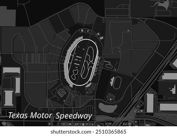 Texas Motor Speedway mapa da pista de corrida arte do pôster