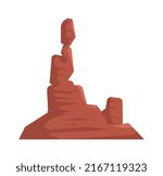 Texas mountain Natural Landscape. Vector illustration
