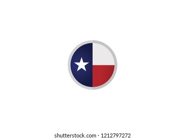 Texas national flag circle shape country emblem state symbol