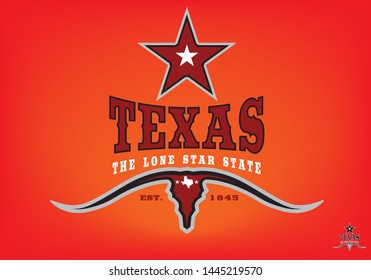 Texas Nickname Lone Star State Logo: wektor stockowy (bez tantiem) 14452195...