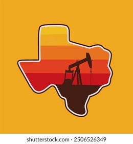 Texas Oil and Gas Field Stickers perfectc for print, apparel, etc