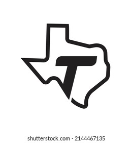 Texas Outline Logo, Simple and Modern, EPS 10 vector