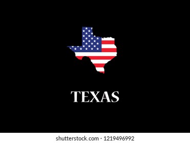 Texas outline map decoration USA state symbol