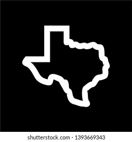 Texas Outline Vector Template . Texas Map Icon . Texas Logo Template