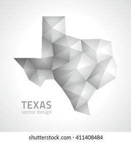 Texas polygonal vector map