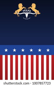 Texas poster template with nickname the lone star state, Vector EPS 10