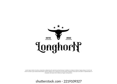 Texas Ranch, Cattle Farm Badge Logo Design Vintage Style.