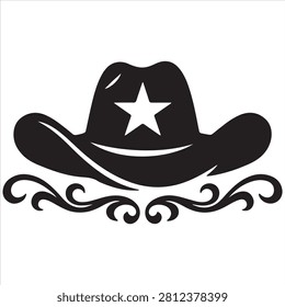 Texas ranger cowboy hat with star emblem
