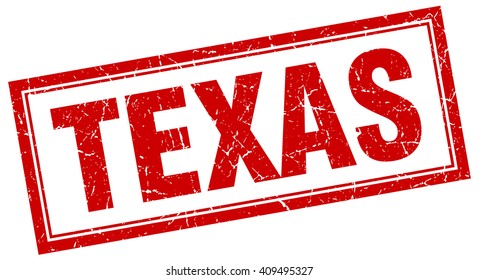 Texas Stamp Red Square Texas Grunge Stock Vector (Royalty Free) 473293504