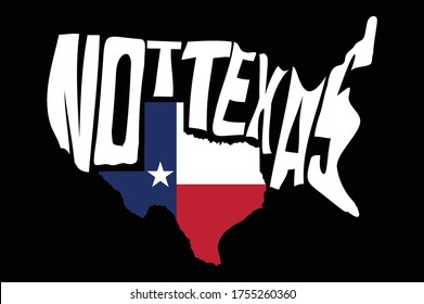 Texas related typography t-shirt design. Texas flag, Texas map including. Texas flag-map inside USA map. 