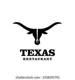 Texas Restaurant Longhorn Logo Icon Design