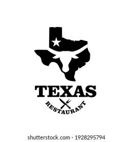 Texas Restaurant Longhorn Logo Icon Design Stock Vector (Royalty Free ...