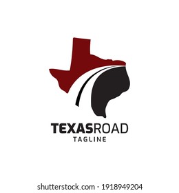 Texas Road Logo Design Illustration Vector Template