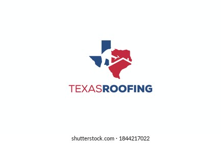 Plantilla de diseño de logotipo de vectores de techo de Texas