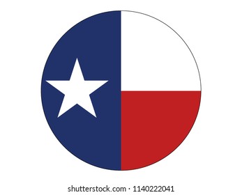 Texas Round Flag