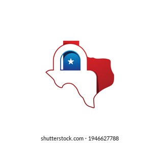 texas security icon logo design template