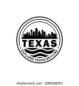 texas skyline icon logo design inspiration