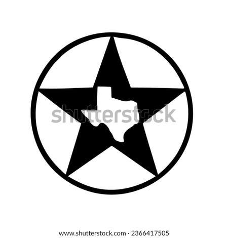 Texas star blak design logo