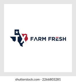 Texas star logo design . abstract texas map with flag ideas . vector illustration
