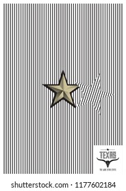 Texas Star poster template, Vector EPS 10.
