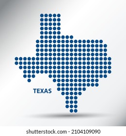 Texas State Abstract Dotted Map. Vector illustration.