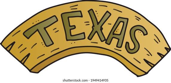Texas state banner vector sign on isolated background