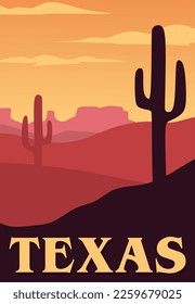 Texas state with beautiful view
