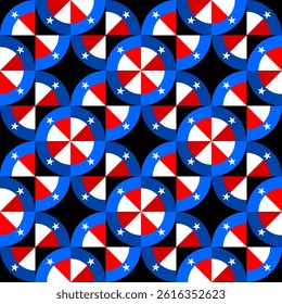 texas state flag circle pattern. geometric background for decoration. vector illustration