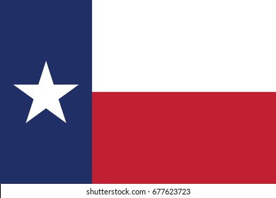 Texas State Flag. Vector.