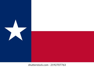 Texas state flag. Vector illustration.