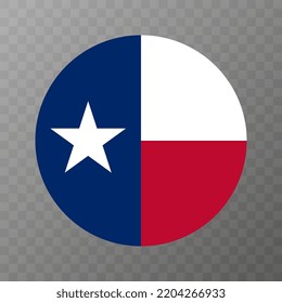 Bandera del estado de Texas. Ilustración vectorial.