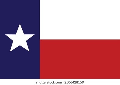 Vektorgrafik der Texas-Staatsflagge. 