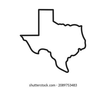 Texas state icon. Pictogram for web page, mobile app, promo. Editable stroke.