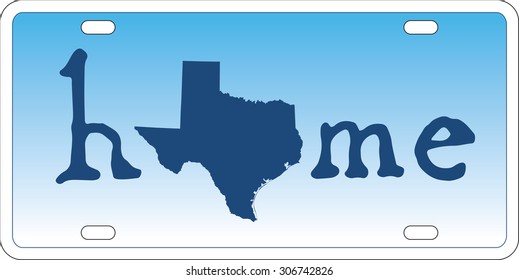 Texas state license plate vector