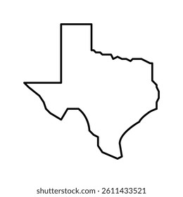 texas state line icon vector. texas state sign. isolated contour symbol black illustration