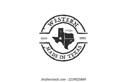 Texas state logo, label, poster. Vintage poster. Vector illustration