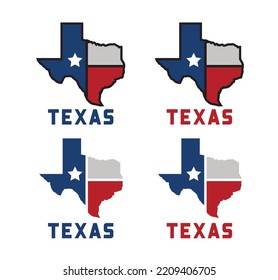 Texas With State Map And Flag Patriot Theme Hometown Background For Advertisement Banner Souvernir Package Product Design  T-shirt Printing Notebook Cover Website Template  Vector Eps.