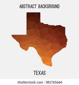 Texas state map in geometric polygonal style.Abstract tessellation,modern design background. Vector illustration EPS8