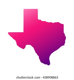 Texas state map with gradient