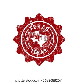 Mapa del estado de Texas sello de goma grunge - icono de Vector