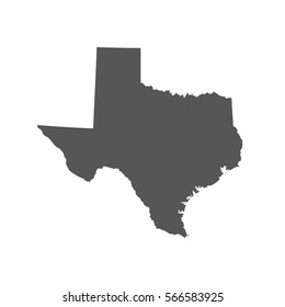 Texas state map illustration on a white background