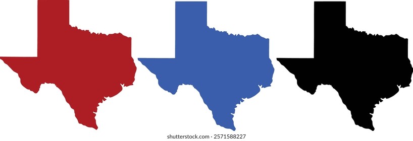 Texas State Map Silhouette icon design