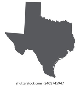 Texas state map. Map of the U.S. state of Texas.