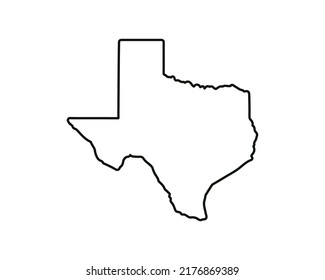 Landkarte von Texas. US-Landkarte. Texas-Umrisssymbol. Vektorgrafik