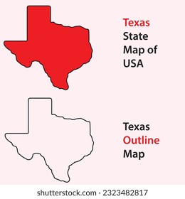 texas state map of usa