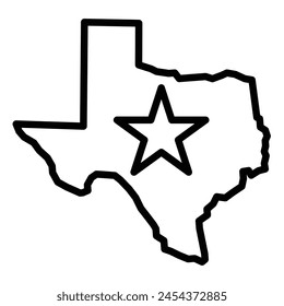 texas state map, usa map, vector illustration