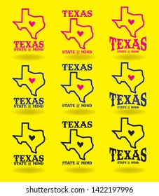 Texas State of Mind Logo design concept, Vector EPS 10.
