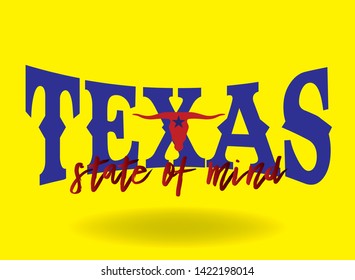 Texas State of Mind Logo design concept, Vector EPS 10.