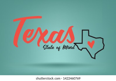 Texas State of Mind Logo design concept, Vector EPS 10.